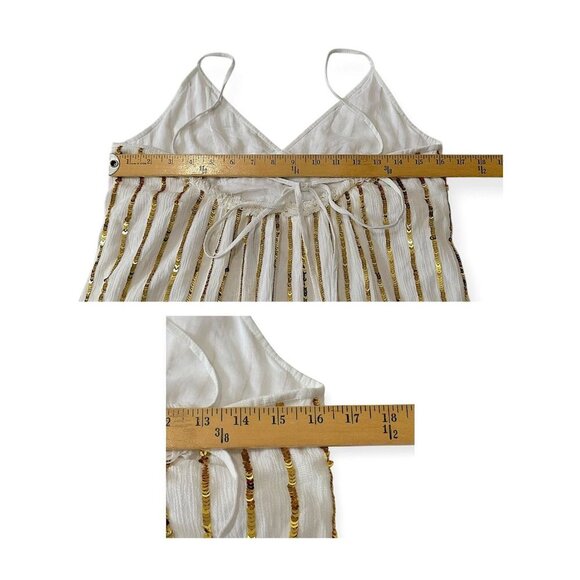 Sundress Madeline Dress in Off White & Gold Sequins, Size XS, New with tag - Picture 14 of 15